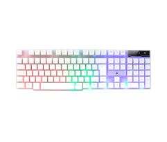 Teclado Gamer Rise Mode G1 Full RGB Rainbow USB Branco RM-TG-01-FW