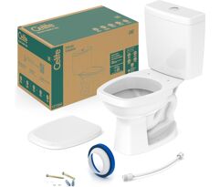 Kit Bacia Celite com Caixa, Assento e Complementos de Instalação