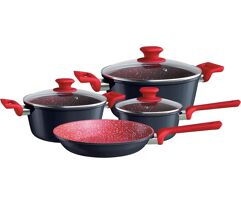 Conjunto de Panelas ColorStone Euro Home Alumínio Antiaderente Titânio ALU8709-TI