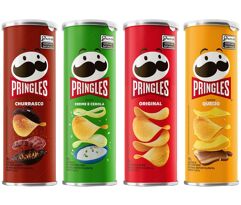 Kit 4 Pringles Queijo + Churrasco + Creme e Cebola + Original