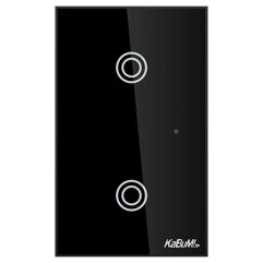 Interruptor KaBuM! Smart Bivolt 2 Botões Preto 10A 50/60Hz Smart Home