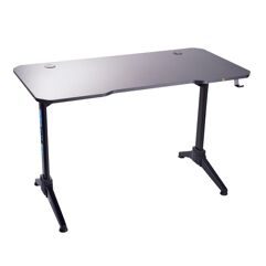 Mesa Gamer KBM! GAMING DG100 Preto E Azul Superfície Em Fibra De Carbono Sup Para Headset E Copo Resistente À Umidade KGDG100PTAZ