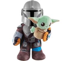 Bicho de Pelúcia Star Wars Mandalorian & Grogu 30cm