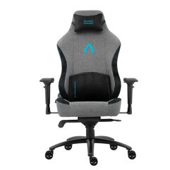 Cadeira Gamer Alpha Gamer Nebula Fabric Até 150 kg Apoio de Braço 4D Reclinável Cinza e Azul AGNEBULA-GRY-BL