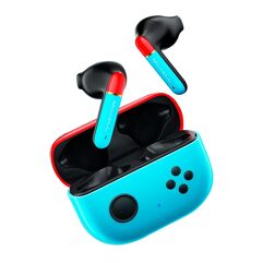 Fone de Ouvido Sem Fio Gamer WB Bits Bluetooth Som 360° Resistente a Água e Suor Vermelho e Azul WBFOTWBITSRB
