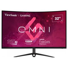 Monitor Gamer ViewSonic Omni 31.5 LED Full HD Curvo 165 Hz 1ms HDMI e DisplayPort 103% sRGB FreeSync Premium Som Integrado VX3218