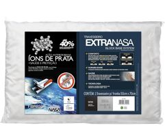 Travesseiro Nasa Alto Extravisco Íons de Prata Fibrasca