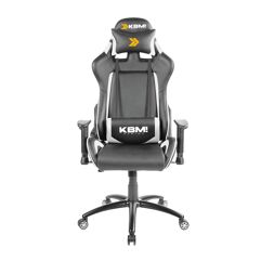 Cadeira Gamer KBM! GAMING Blizzard CG330 Preta e Branca Com Almofadas Reclinável Descanso de Braço 2D KGCG330PRBR
