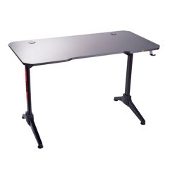 Mesa Gamer KBM! GAMING DG100 Preta E Vermelho Superfície Em Fibra De Carbono Sup Para Headset E Copo KGDG100PTVM