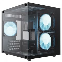 Gabinete Gamer Pure Power Aqua, Mid Tower, Vidro Temperado, M-ATX, Sem Fonte, Sem Fan PP-CS-AQMABSF