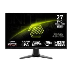 Monitor Gamer Curvo MSI MAG 27" FHD, 280Hz, 0.5ms, VA, Adaptive-Sync, DP e HDMI, HDR, Preto 276CXF