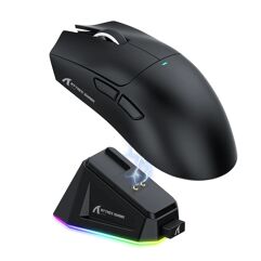 Mouse Gamer Sem Fio Attack Shark X11, 22000 Dpi, 59g, Tri-mode Com Dock Magnético, RGB, Preto