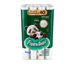 Papel Higiênico Folha Dupla Bracell Familiar 40 Rolos 30m