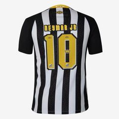 Camisa Santos II 25/26 Neymar N° 10 Torcedor Umbro Masculina Preto+Branco
