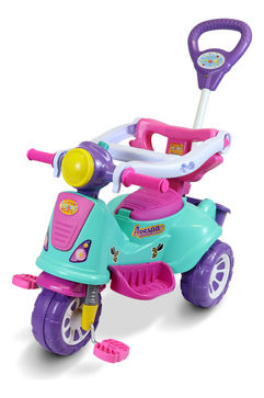 Triciclo Infantil Maral Avespa 2 em 1 Passeio e Pedal Rosa