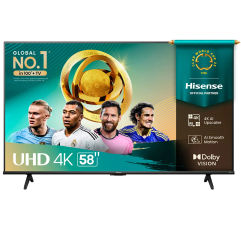 Smart Tv Uhd 4k Hisense DLED 58” " Com Sleep Timer, Entrada HDMI E Wi-fi 58a6nv - Bivolt