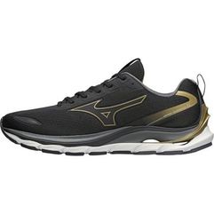 Tênis Mizuno Wave Dynasty 5 Masculino Preto+Dourado