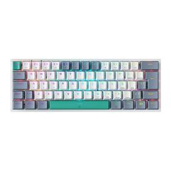 Teclado Mecânico Gamer Machenike K500-B61 HotSwap USB-C ABNT2 Branco e Cinza JJ02G400F