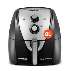 MONDIAL Fritadeira Sem Óleo Air Fryer 8L MONDIAL Preto/Inox 1900W AFN-80-BI