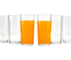 Jogo de Copos de Vidro 255ml 6 Peças Haus Concept Waffle