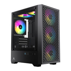 Gabinete Gamer Acegeek Pulse Mid-Tower Lateral de Vidro Preto AG-PULSE-BK