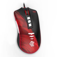 Mouse Gamer Redragon Flamengo Attack 12400 DPI Sensor PMW3327 Preto e Vermelho Fl711