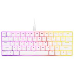 Teclado Gamer Mecânico CORSAIR K65 RGB MINI 8000hz LED RGB 60% Teclas CHERRY MX SPEED USB 3.0 Branco CH-9194114-NA