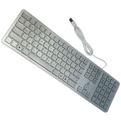 Teclado Slim Rise Mode USB Prata