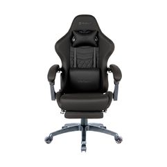 Cadeira Gamer Husky Tempest 700 Até 145kg Almofadas Reclinável 150º Tecido Descanso para Pés Preta