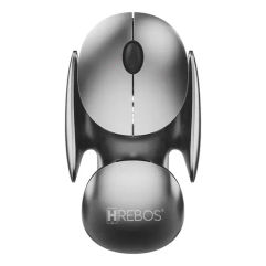 Mouse Gamer Sem Fio Hrebos IF-200 Laser Recarregável Cinza LED USB