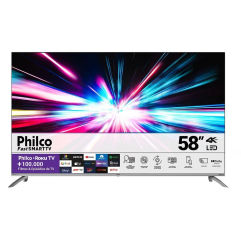 Smart Tv 58" Philco 4K LED Roku Dolby Audio Bivolt