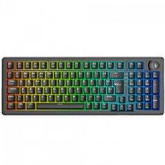 Teclado Mecânico Gamer SuperFrame Phantom RGB Wireless/Bluetooth Switch KTT WineRed Linear