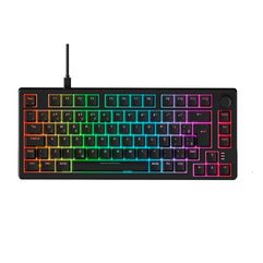 Teclado Sem Fio Mecânico Gamer Husky Nomadic RGB Switch Gateron G Pro Red Bluetooth ABNT2