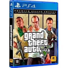 Grand Theft Auto V Premium Online Edition – PS4 – Mídia Física