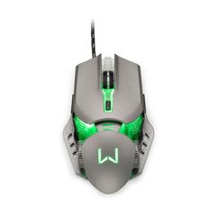 Mouse Gamer Warrior Keon 3200DPI 6 Botões Ambidestro Grafite