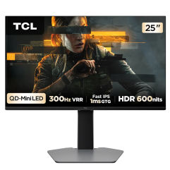 Monitor Gamer TCL 25 Polegadas QLED Mini LED Full HD G64 300Hz 1ms