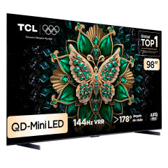 Smart TV 98" TCL UHD 4K MINILED 98C6K 120Hz Google TV AiPQ Pro Google Assistente 4 HDMI 2 USB