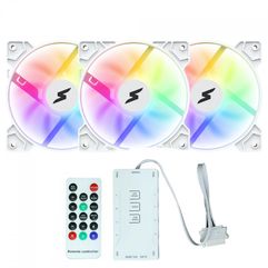 Kit Fan Com 3 Unidades SuperFrame Swift ARGB 120mm Com Controladora SF-03