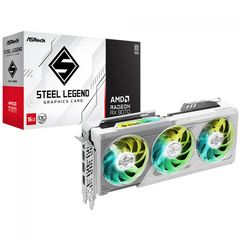 Placa de Vídeo ASRock AMD Radeon RX 9070 Steel Legend OC, 16GB, GDDR6, White, 90-GA5EZZ-00UANF