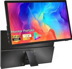 Monitor portátil de 15,6" Ximodot Conectividade USB-C HDMI Full HD 1080P