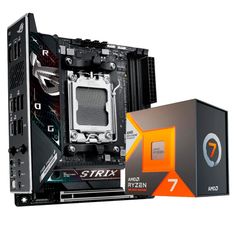Kit Placa Mãe ASUS ROG STRIX B850-I GAMING WIFI AM5 + Processador AMD Ryzen 7 7800X3D