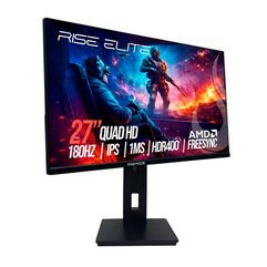 Monitor Gamer Rise Mode Prime 27" QHD 180Hz 1ms IPS FreeSync HDR 400 HDMI e DP Altura Ajustável