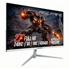 Monitor Gamer Curvo Rise Mode Prime 27" Full HD 240Hz 1ms FreeSync HDR 400 HDMI DisplayPort