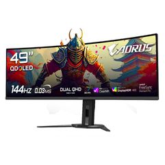 Monitor Gamer Gigabyte AORUS QD-OLED 49" Dual QHD 144Hz 0.03ms FreeSync Premium Pro HDR 400 USB-C Som Integrado